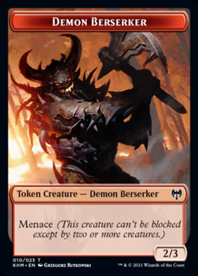Demon Berserker Token [Kaldheim Tokens] | Exor Games Bridgewater