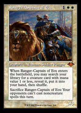 Ranger-Captain of Eos (Retro Foil Etched) [Modern Horizons] | Exor Games Bridgewater