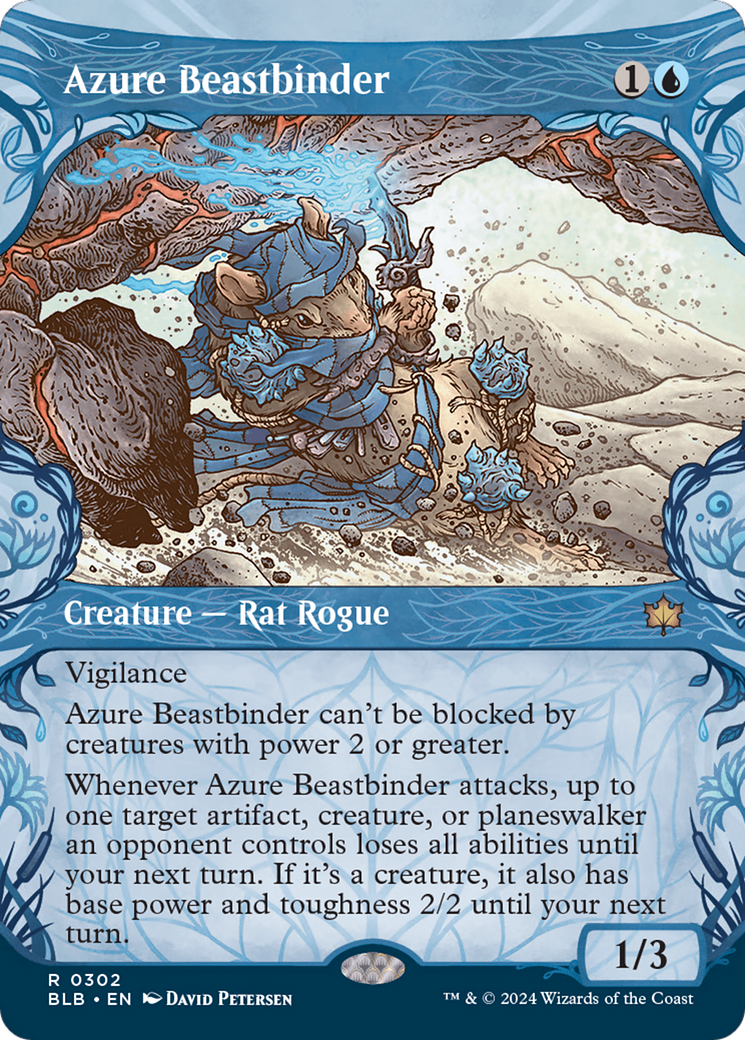 Azure Beastbinder (Showcase) [Bloomburrow] | Exor Games Bridgewater