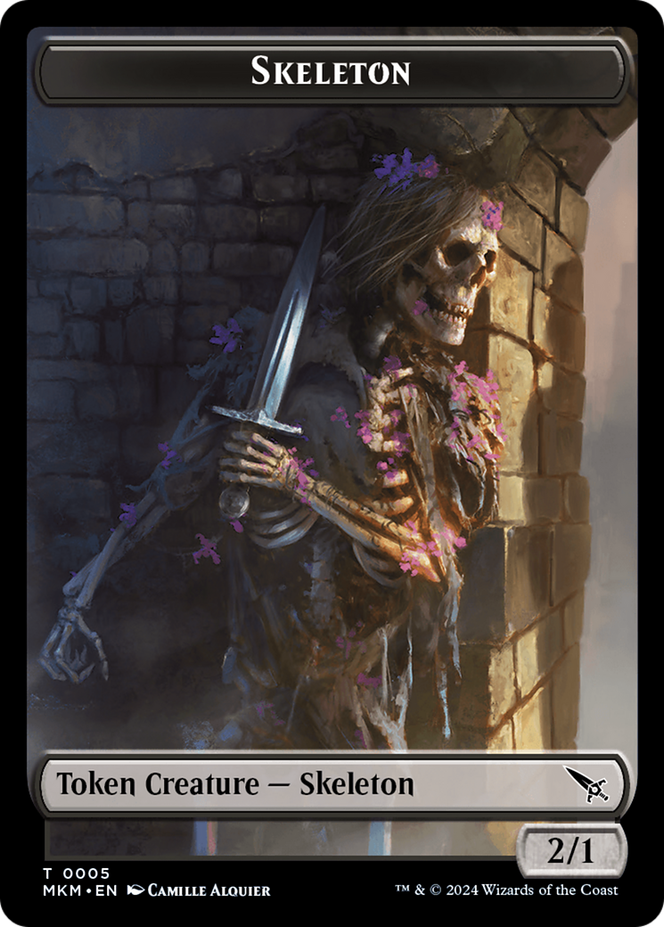 Detective // Skeleton Double-Sided Token [Murders at Karlov Manor Tokens] | Exor Games Bridgewater