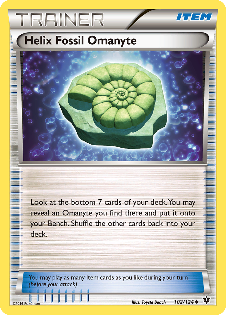 Helix Fossil Omanyte (102/124) [XY: Fates Collide] | Exor Games Bridgewater