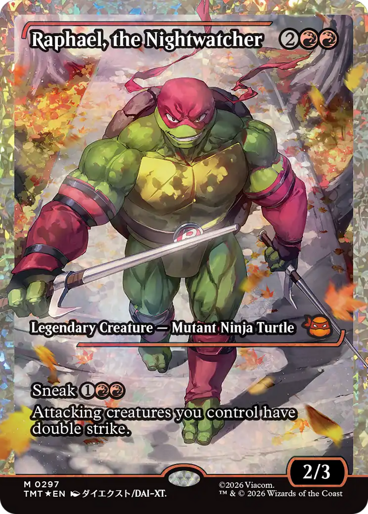Raphael, the Nightwatcher (Showcase) (Fracture Foil) [Teenage Mutant Ninja Turtles] | Exor Games Bridgewater