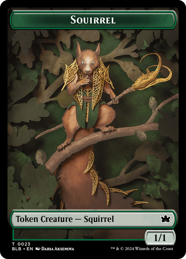 Squirrel // Food Double-Sided Token [Bloomburrow Tokens] | Exor Games Bridgewater