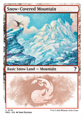 Snow-Covered Mountain (White Border) [Mystery Booster 2] | Exor Games Bridgewater