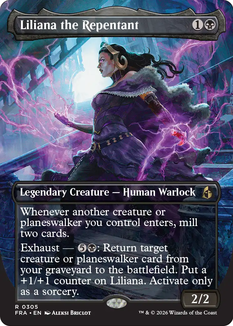 Liliana the Repentant (Borderless) [Reality Fracture] | Exor Games Bridgewater