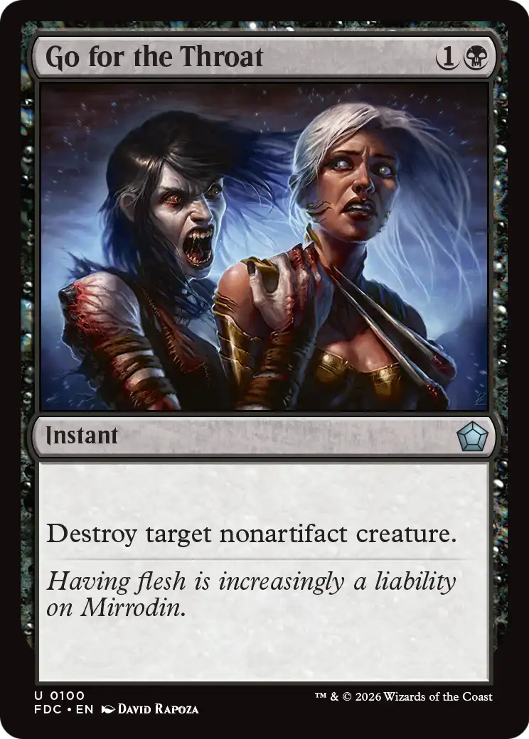Go for the Throat [Foundations Commander] | Exor Games Bridgewater
