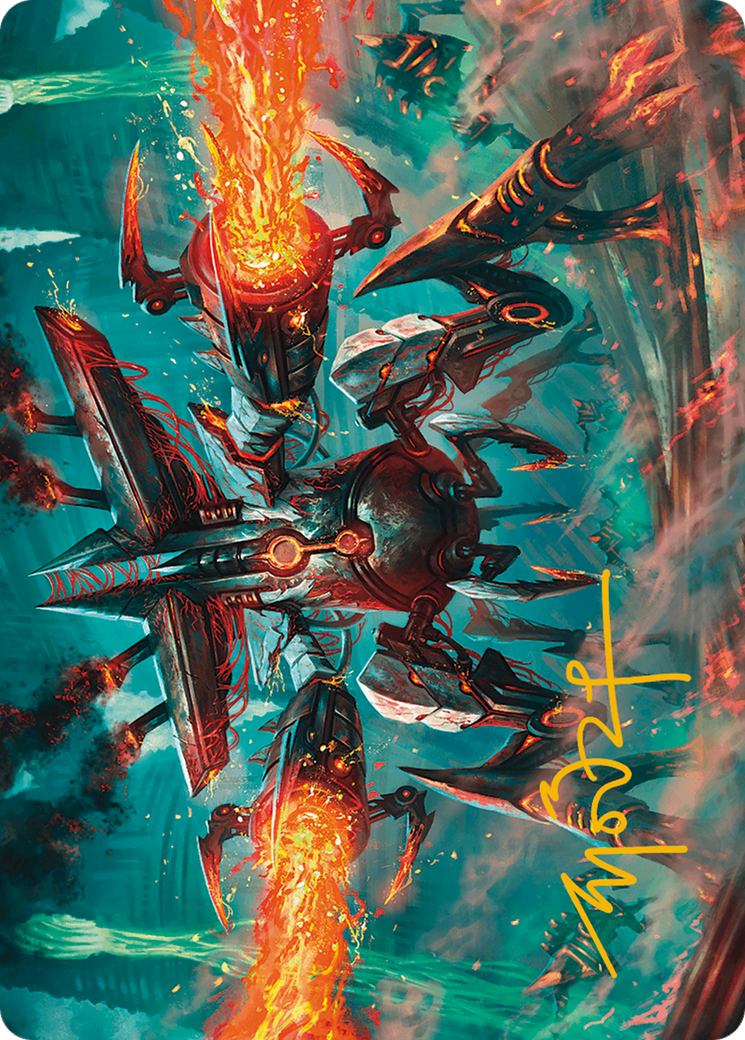 Exterminator Magmarch Art Card (Gold-Stamped Signature) [Modern Horizons 3 Art Series] | Exor Games Bridgewater