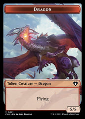 Human Soldier // Dragon (0021) Double-Sided Token [Commander Masters Tokens] | Exor Games Bridgewater