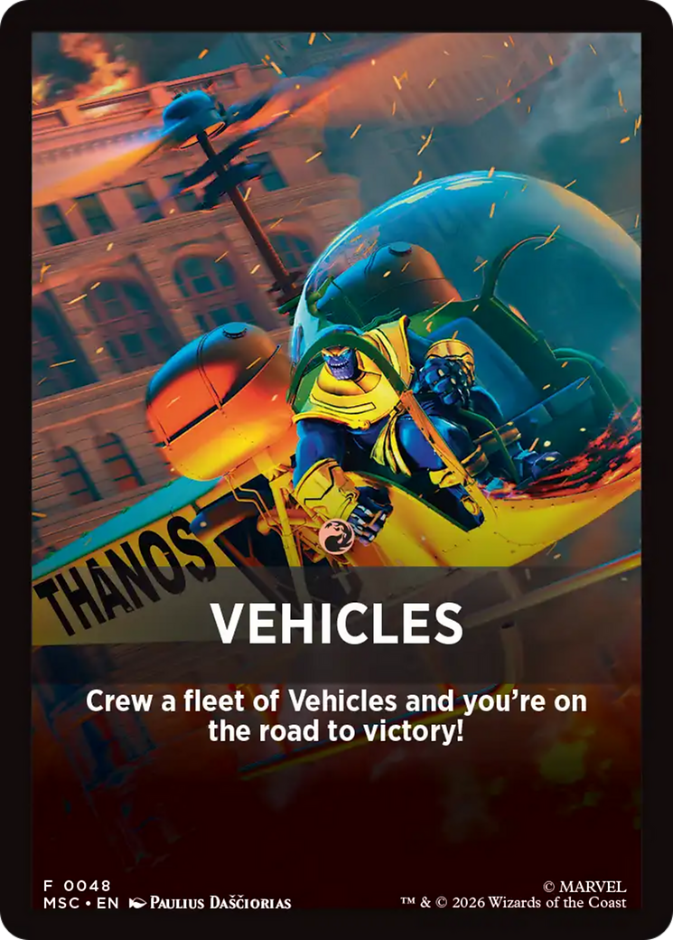 Vehicles Theme Card [Marvel Super Heroes Commander] | Exor Games Bridgewater