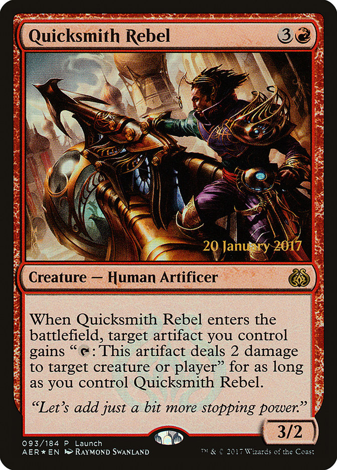 Quicksmith Rebel (Launch) [Aether Revolt Promos] | Exor Games Bridgewater