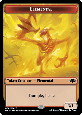 Insect // Elemental Double-Sided Token [Dominaria Remastered Tokens] | Exor Games Bridgewater