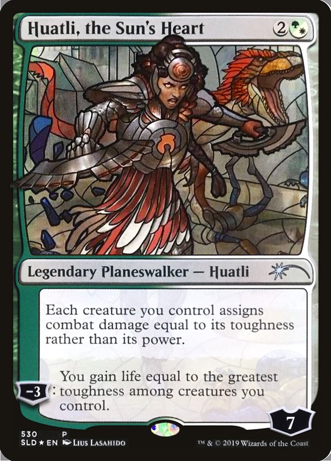 Huatli, the Sun's Heart (Stained Glass) [Secret Lair Drop Promos] | Exor Games Bridgewater