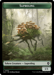 Saproling // Treasure Double-Sided Token [Bloomburrow Commander Tokens] | Exor Games Bridgewater