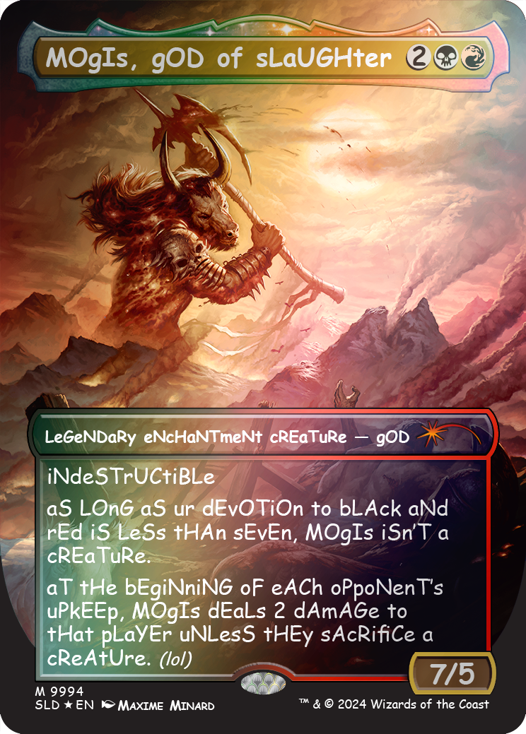 MOgIs, gOD of sLaUGHter (9994) (Rainbow Foil) [Secret Lair Drop Series] | Exor Games Bridgewater