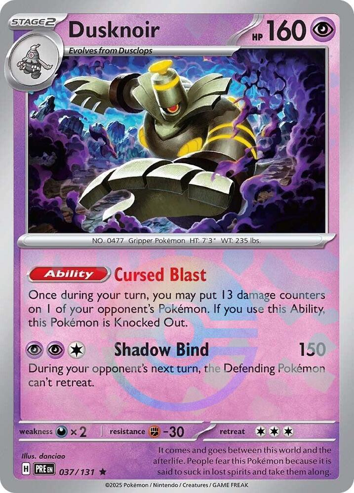 Dusknoir (037/131) (Poke Ball Pattern) [Scarlet & Violet: Prismatic Evolutions] | Exor Games Bridgewater