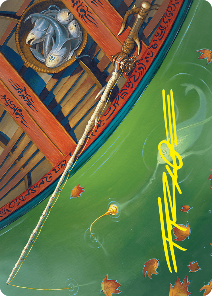 Fishing Pole Art Card (18/54) (Gold-Stamped Signature) [Foundations Art Series] | Exor Games Bridgewater