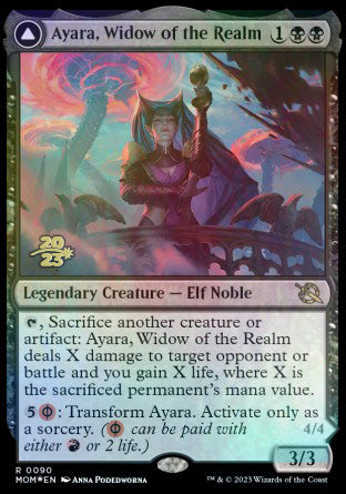 Ayara, Widow of the Realm // Ayara, Furnace Queen [March of the Machine Prerelease Promos] | Exor Games Bridgewater