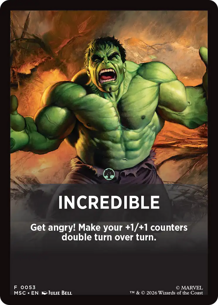 Incredible Theme Card [Marvel Super Heroes Commander] | Exor Games Bridgewater