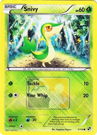 Snivy (1/114) (League Promo) [Black & White: Base Set] | Exor Games Bridgewater