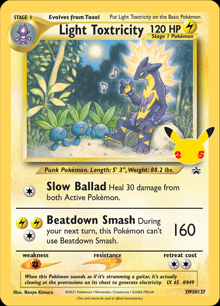 Light Toxtricity (SWSH137) (Jumbo Card) [Sword & Shield: Black Star Promos] | Exor Games Bridgewater