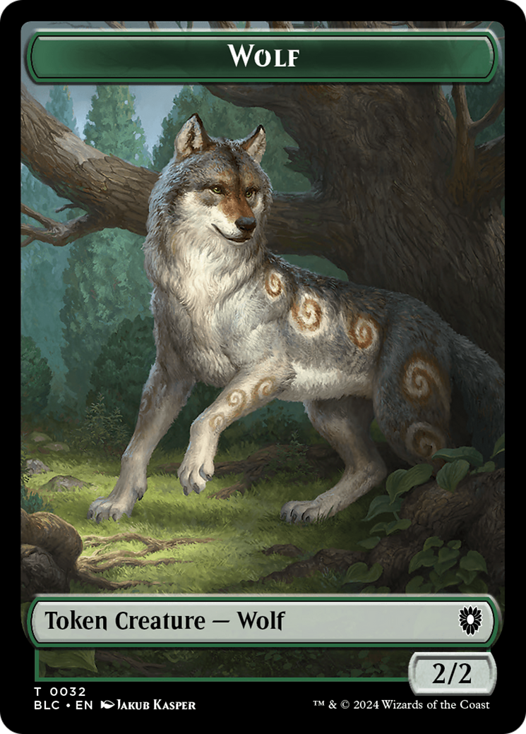 Goat // Wolf (032) Double-Sided Token [Bloomburrow Commander Tokens] | Exor Games Bridgewater