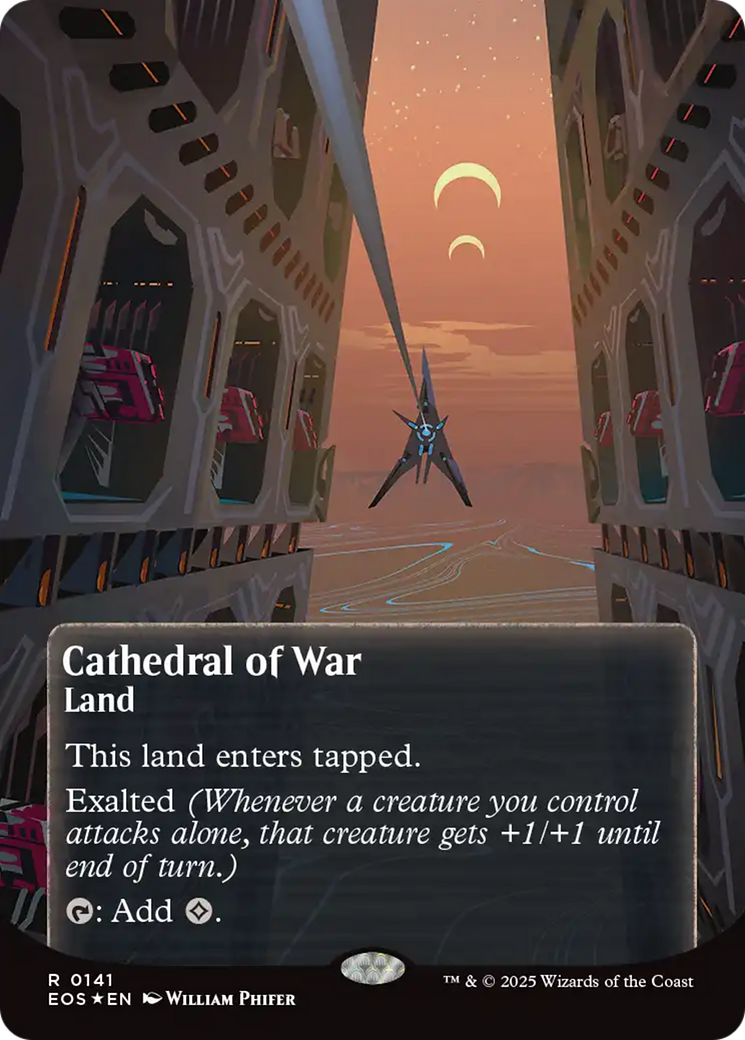 Cathedral of War (0141) (Borderless) (Galaxy Foil) [Edge of Eternities: Stellar Sights] | Exor Games Bridgewater