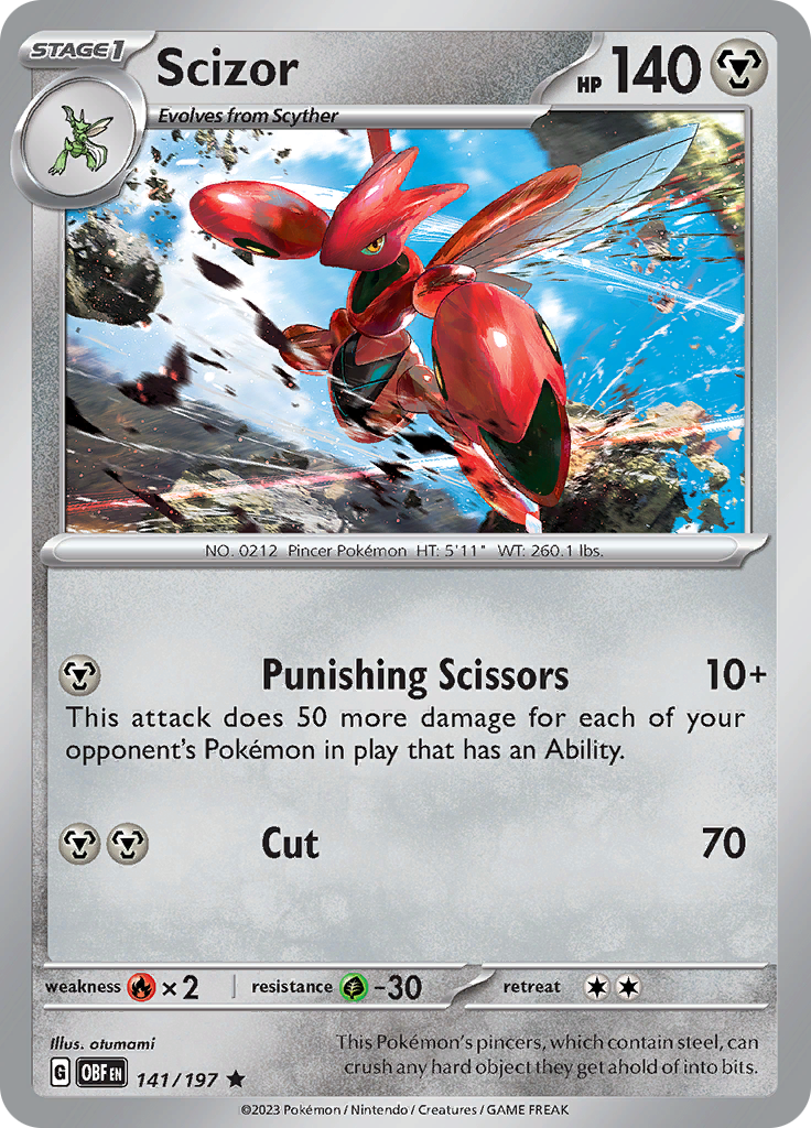 Scizor (141/197) [Scarlet & Violet: Obsidian Flames] | Exor Games Bridgewater