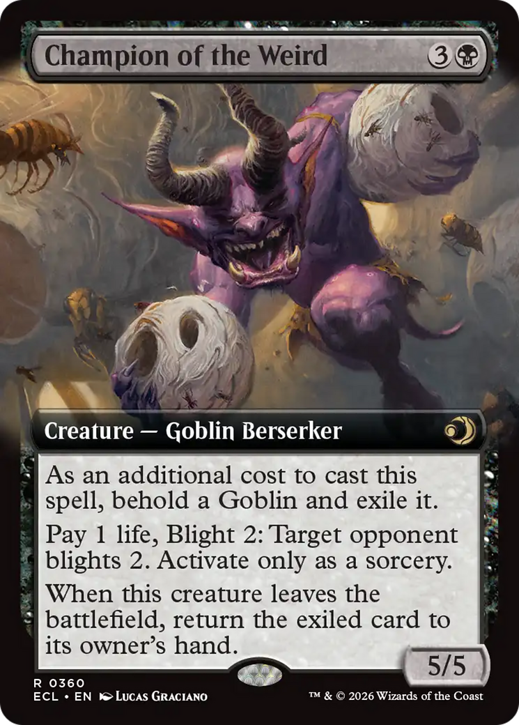 Champion of the Weird (Extended Art) [Lorwyn Eclipsed] | Exor Games Bridgewater