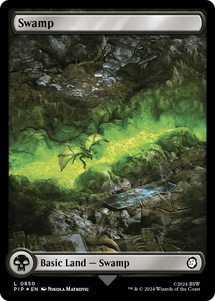Swamp (0850) (Surge Foil) [Fallout] | Exor Games Bridgewater