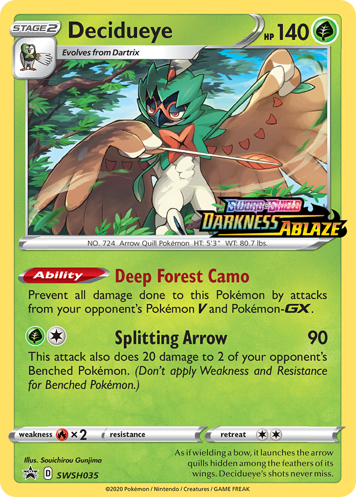 Decidueye (SWSH035) (Prerelease Promo) [Sword & Shield: Black Star Promos] | Exor Games Bridgewater