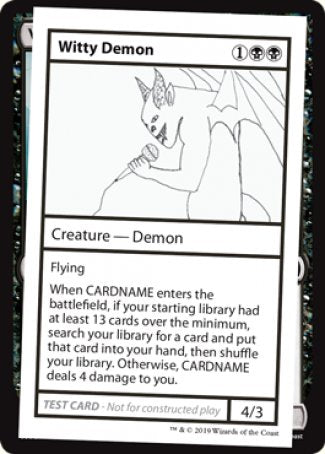 Witty Demon (2021 Edition) [Mystery Booster Playtest Cards] | Exor Games Bridgewater