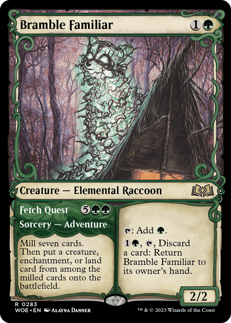 Bramble Familiar // Fetch Quest (Showcase) [Wilds of Eldraine] | Exor Games Bridgewater