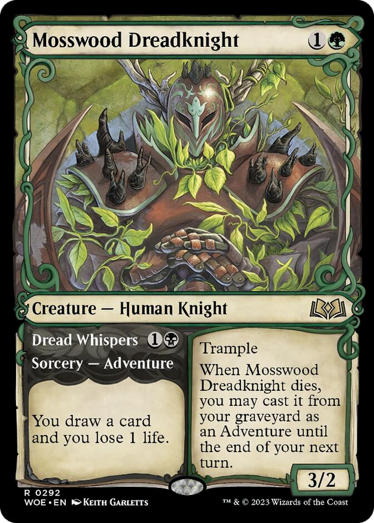 Mosswood Dreadknight // Dread Whispers (Showcase) [Wilds of Eldraine] | Exor Games Bridgewater