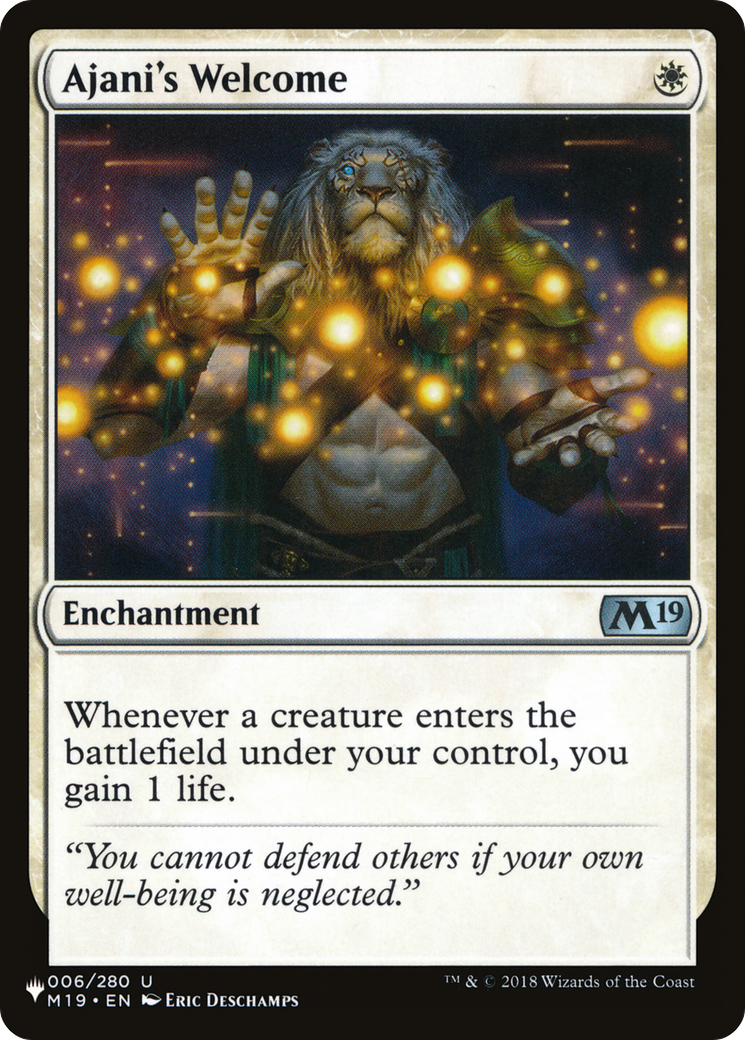 Ajani's Welcome [The List Reprints] | Exor Games Bridgewater