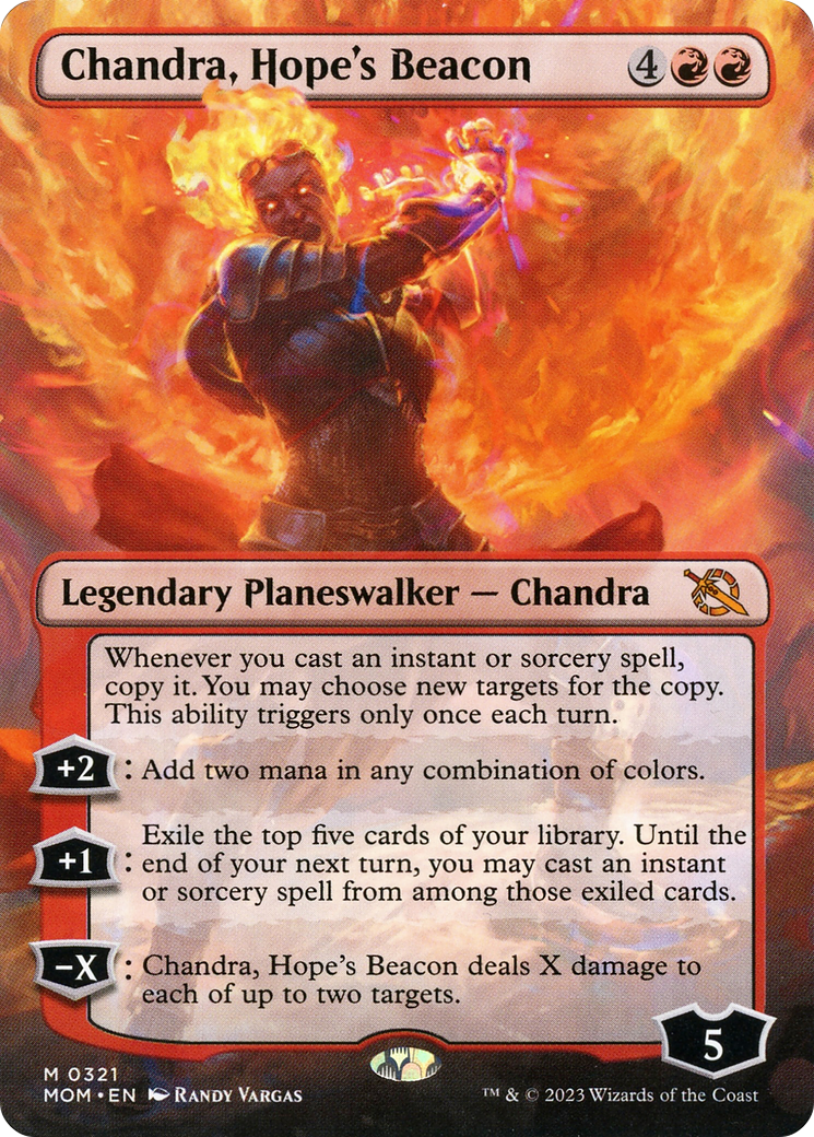 Chandra, Hope's Beacon (Borderless Alternate Art) [March of the Machine] | Exor Games Bridgewater