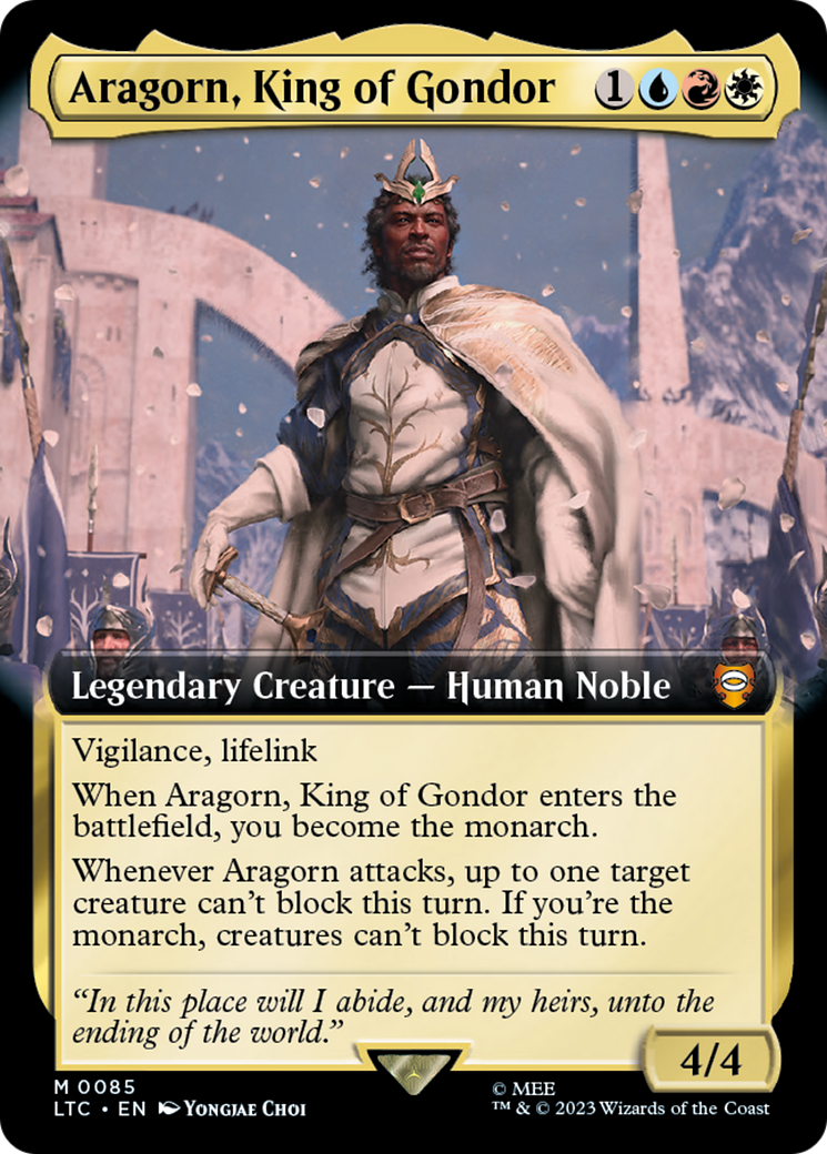 Aragorn, King of Gondor (Extended Art) [The Lord of the Rings: Tales of Middle-Earth Commander] | Exor Games Bridgewater