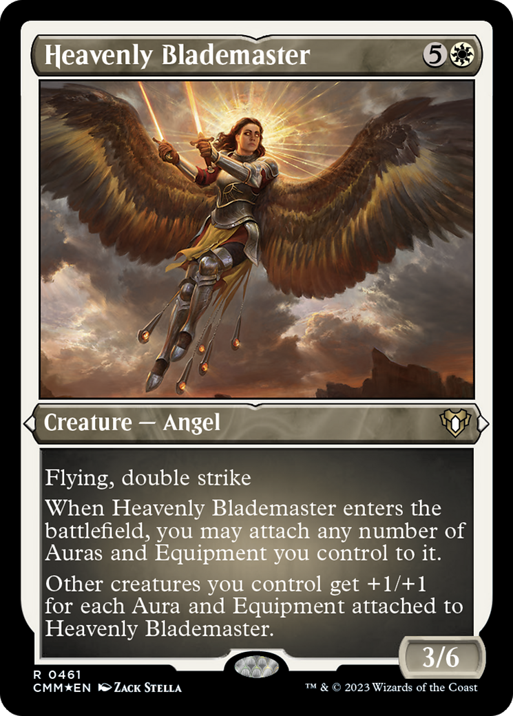 Heavenly Blademaster (Foil Etched) [Commander Masters] | Exor Games Bridgewater