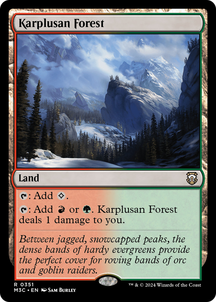 Karplusan Forest (Ripple Foil) [Modern Horizons 3 Commander] | Exor Games Bridgewater