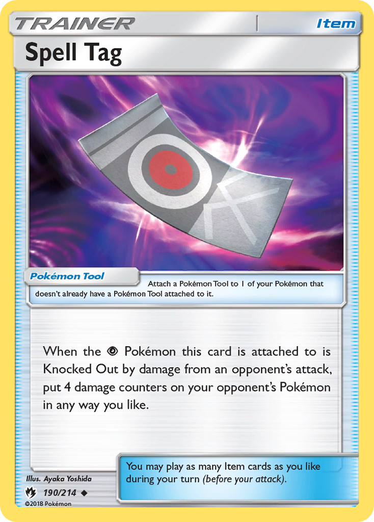 Spell Tag (190/214) [Sun & Moon: Lost Thunder] | Exor Games Bridgewater