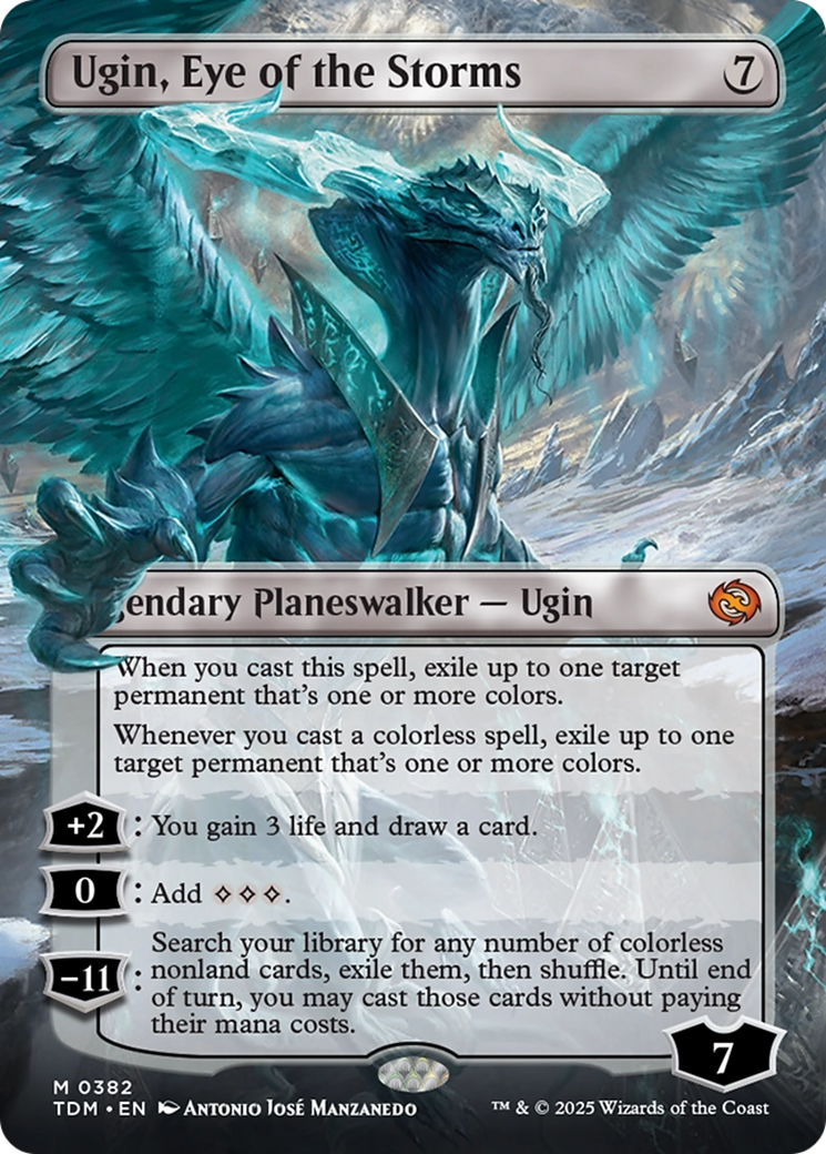 Ugin, Eye of the Storms (Borderless) [Tarkir: Dragonstorm] | Exor Games Bridgewater
