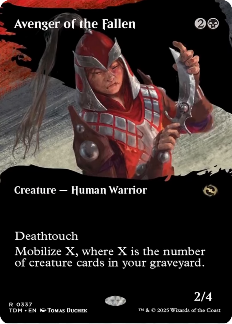 Avenger of the Fallen (Borderless) [Tarkir: Dragonstorm] | Exor Games Bridgewater