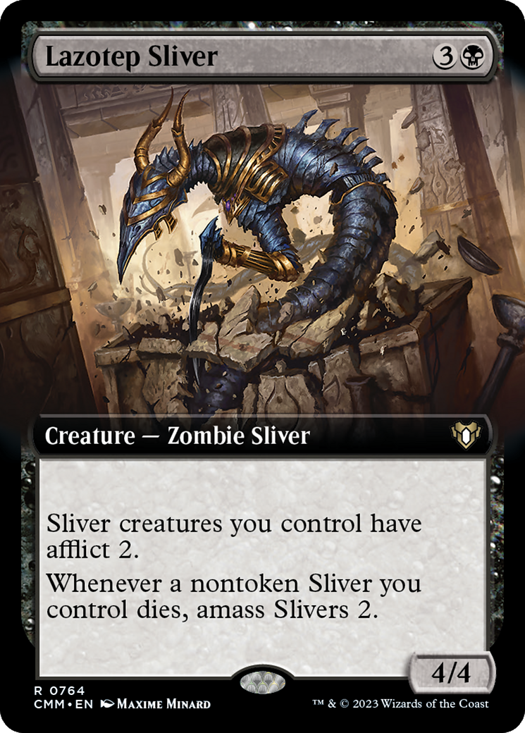 Lazotep Sliver (Extended Art) [Commander Masters] | Exor Games Bridgewater