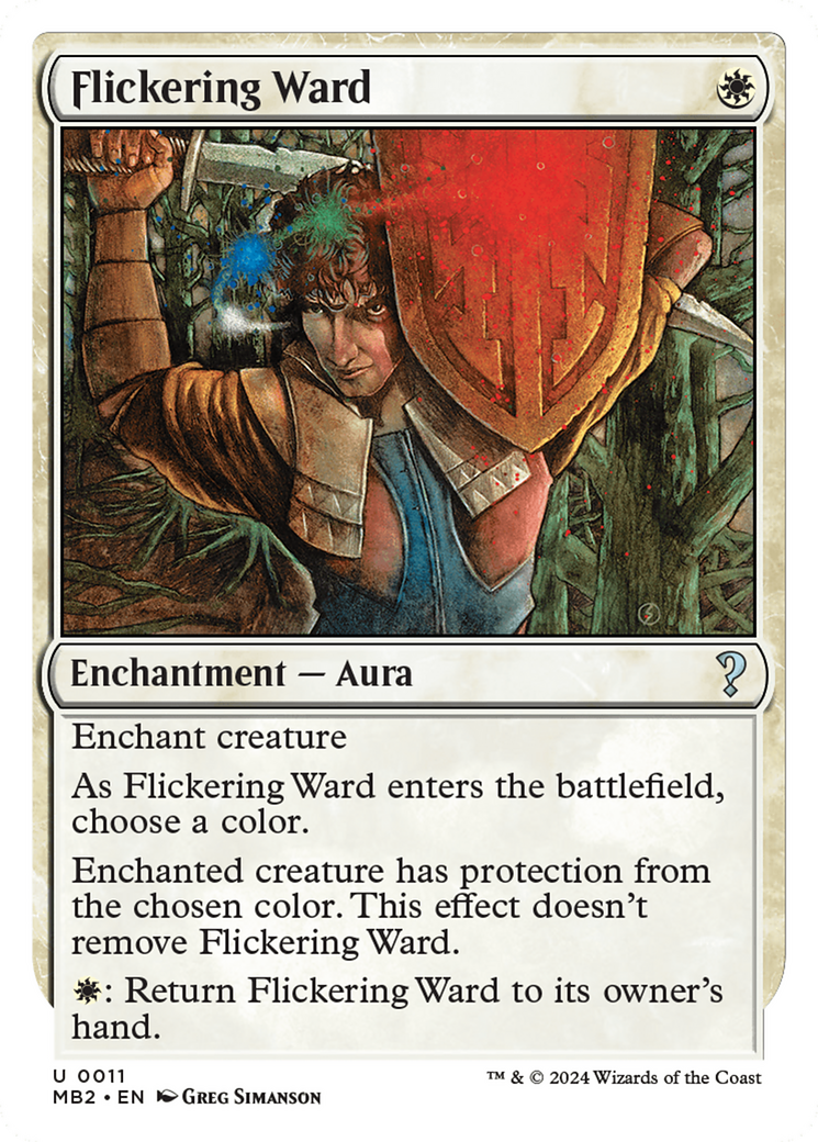 Flickering Ward (White Border) [Mystery Booster 2] | Exor Games Bridgewater