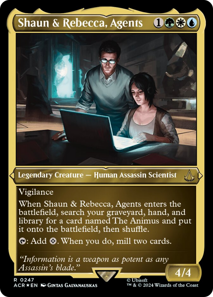 Shaun & Rebecca, Agents (Foil Etched) [Assassin's Creed] | Exor Games Bridgewater