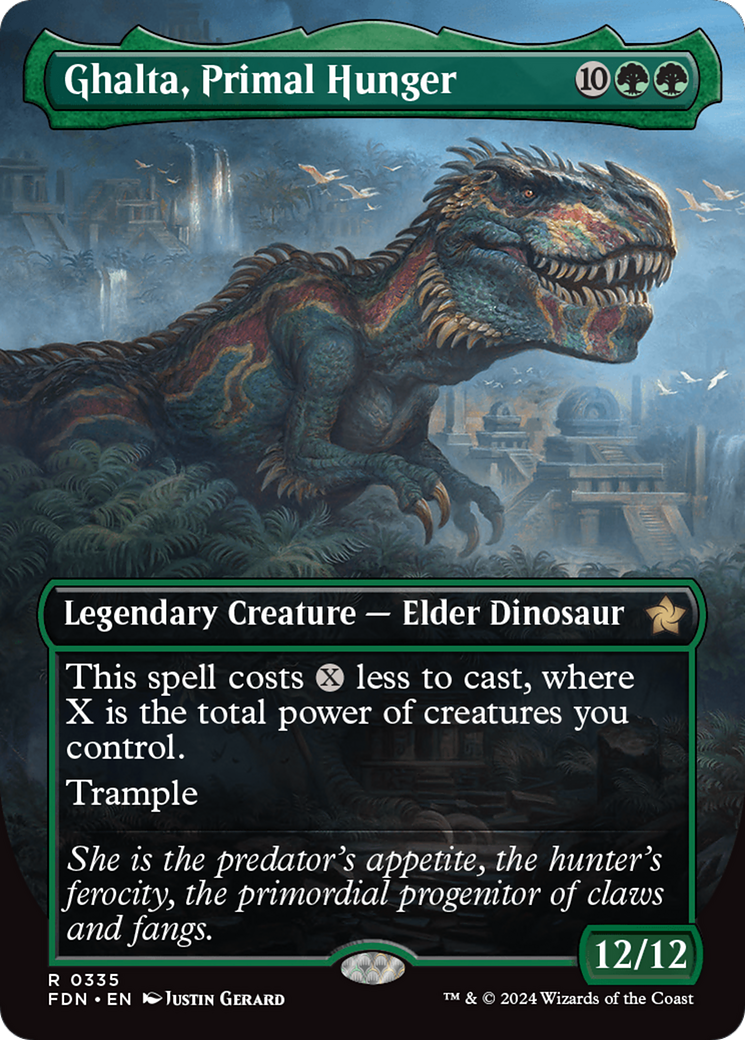 Ghalta, Primal Hunger (Borderless) [Foundations] | Exor Games Bridgewater