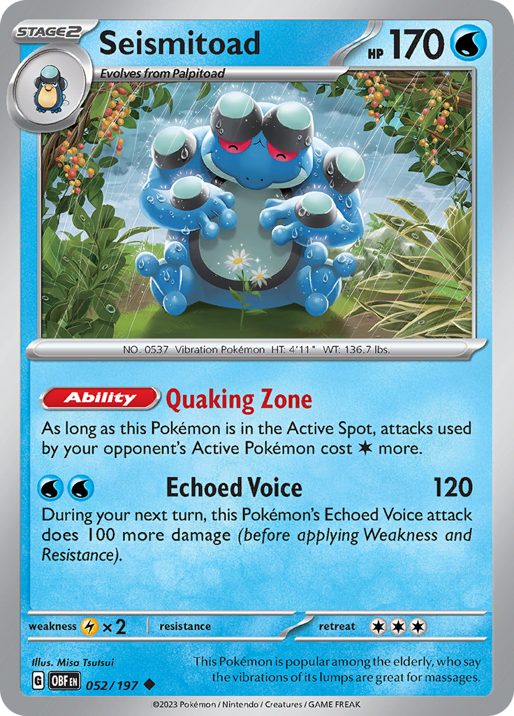 Seismitoad (052/197) [Scarlet & Violet: Obsidian Flames] | Exor Games Bridgewater