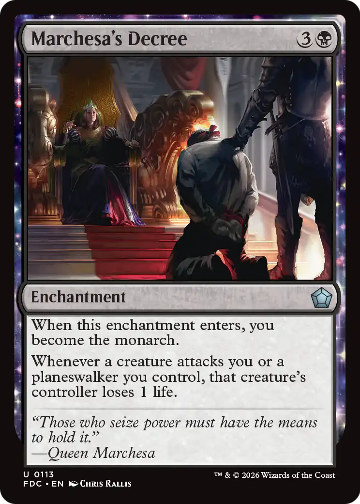 Marchesa's Decree [Foundations Commander] | Exor Games Bridgewater