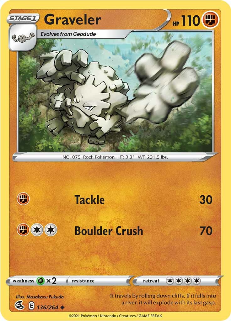 Graveler (136/264) [Sword & Shield: Fusion Strike] | Exor Games Bridgewater