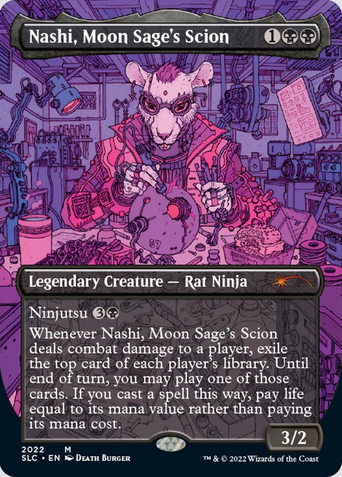 Nashi, Moon Sage's Scion (Borderless) [Secret Lair Countdown Kit] | Exor Games Bridgewater