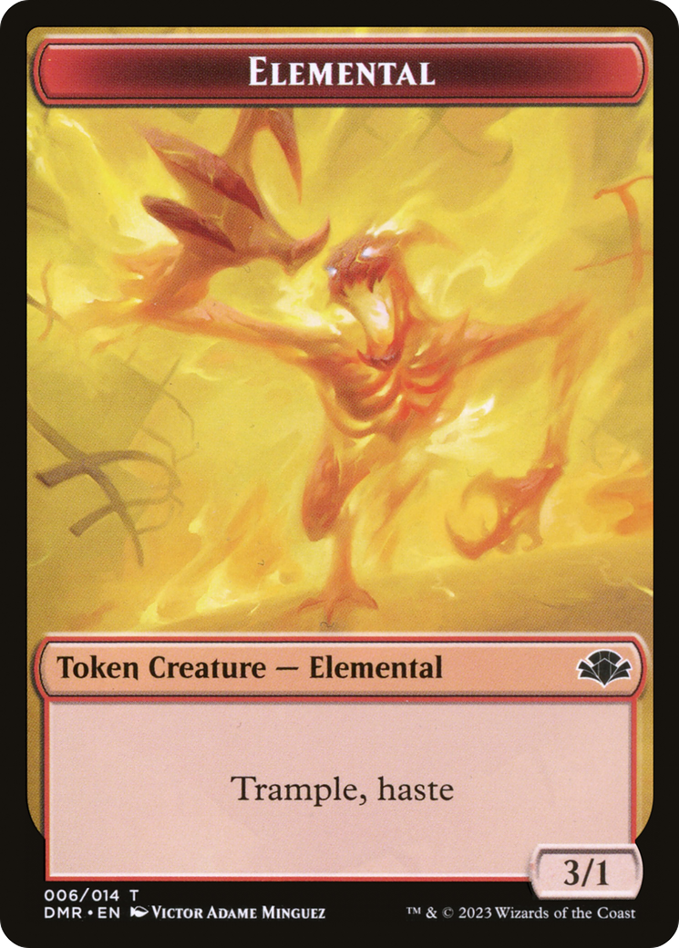 Elemental Token [Dominaria Remastered Tokens] | Exor Games Bridgewater